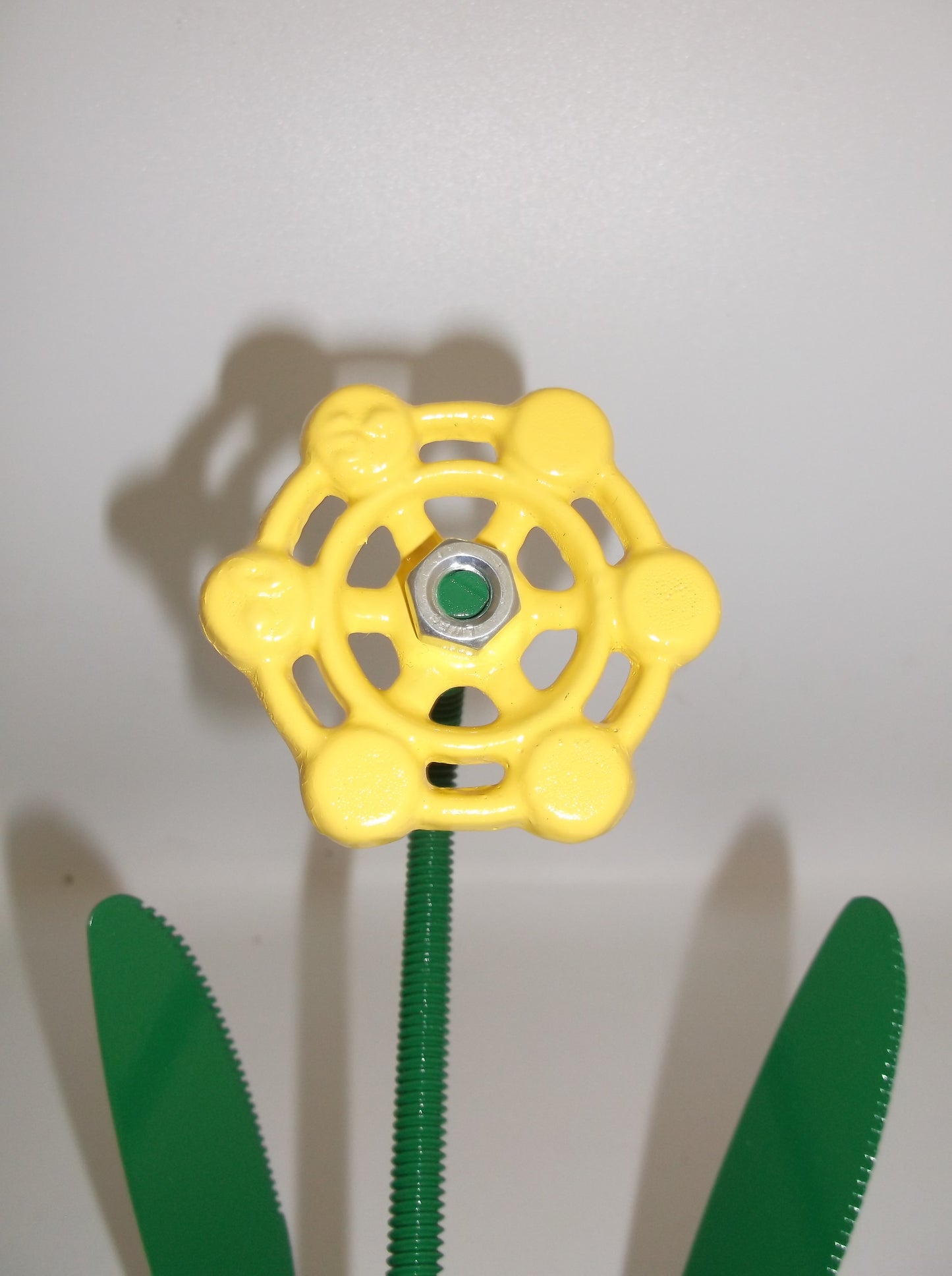 Yellow Metal Flower, Floral Decor, Faucet Flower