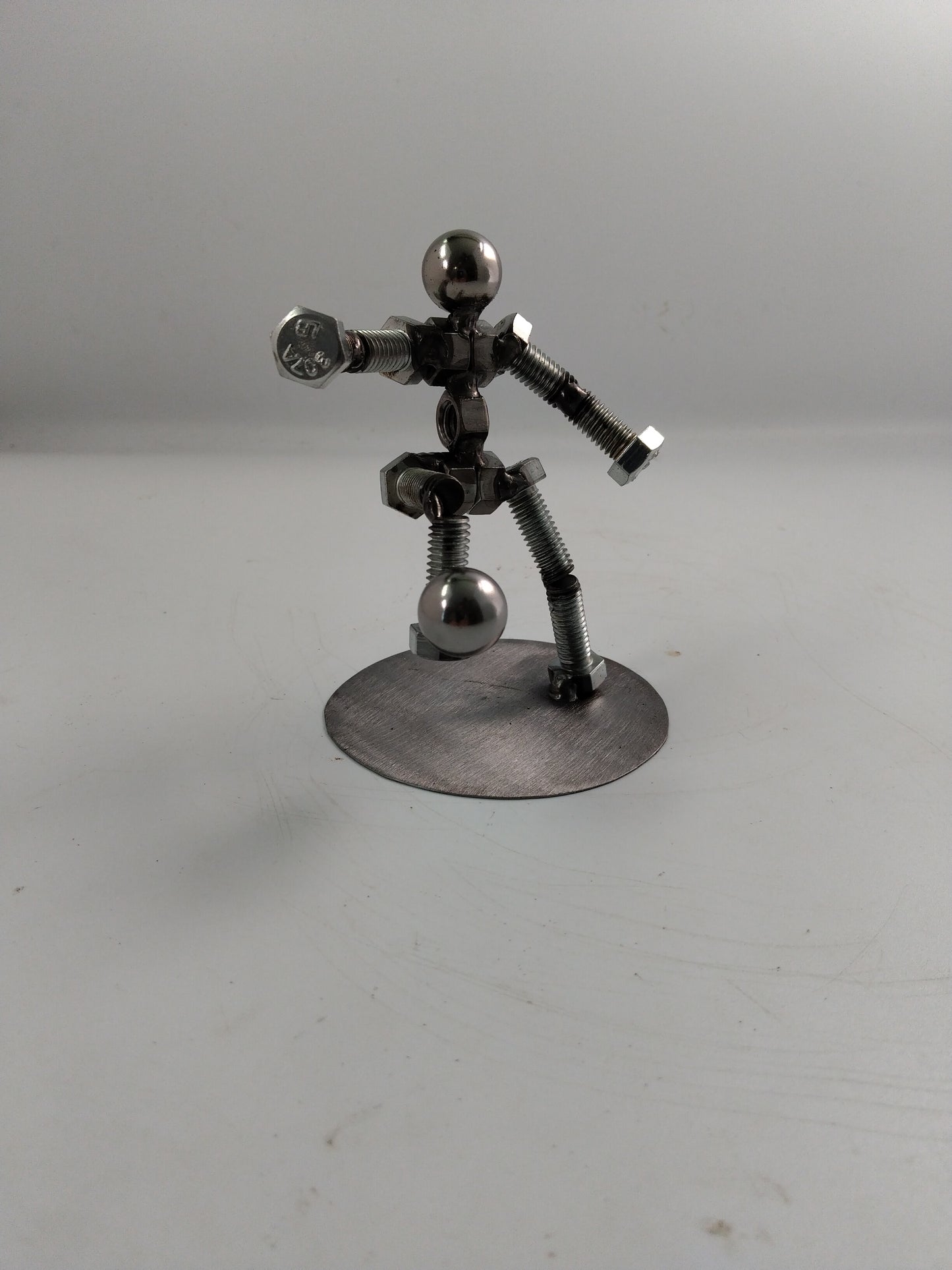 Soccer Player, Metal Bolt Figurine, Miniature Sports Player, Athlete