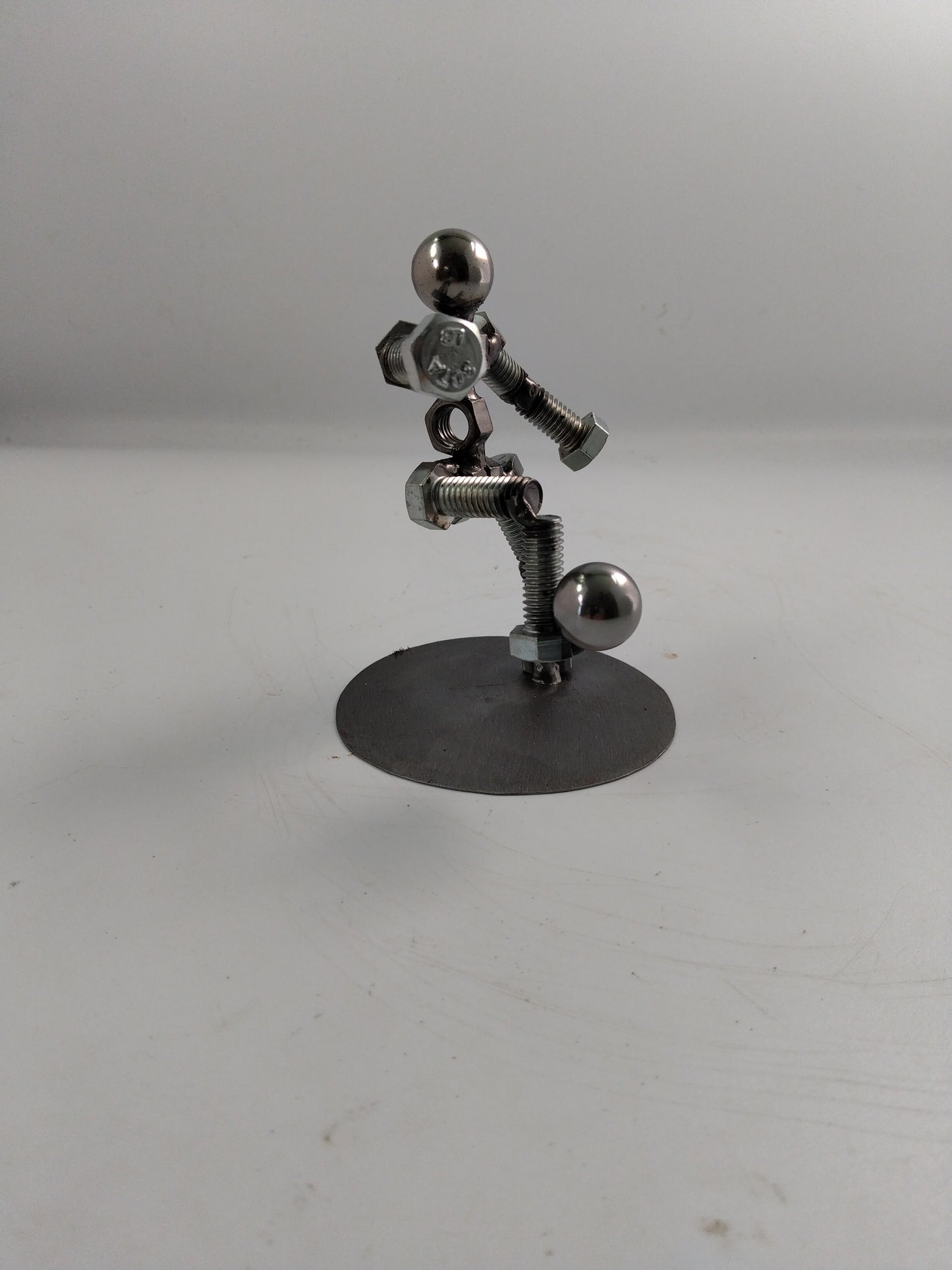 Soccer Player, Metal Bolt Figurine, Miniature Sports Player, Athlete