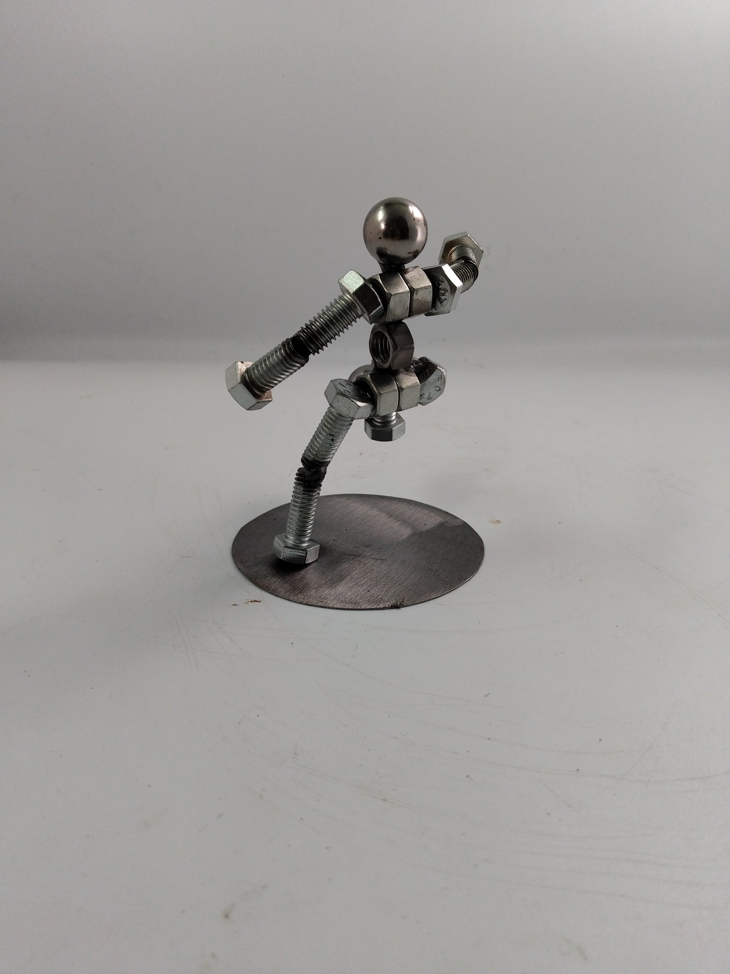 Soccer Player, Metal Bolt Figurine, Miniature Sports Player, Athlete