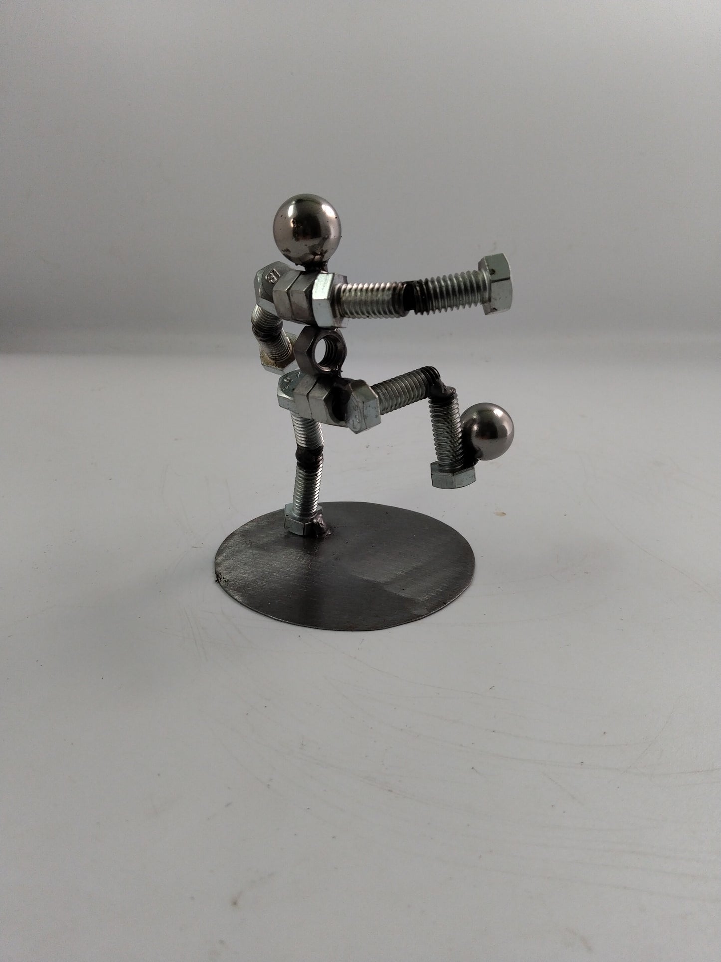 Soccer Player, Metal Bolt Figurine, Miniature Sports Player, Athlete