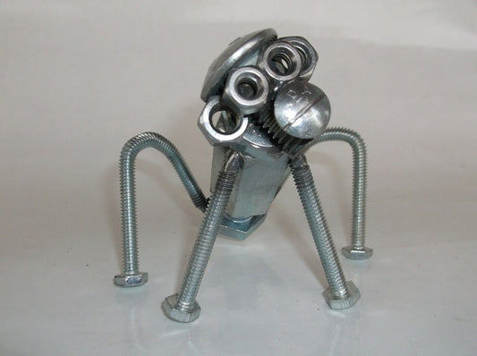 Monkey Miniature Figurine, recycled hardware welded metal art