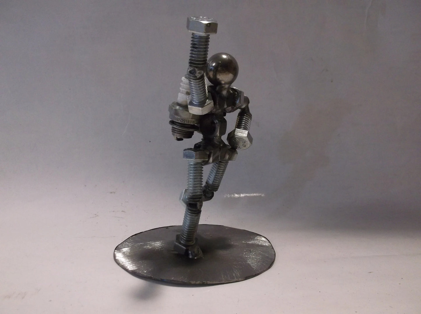 Rocket Man, Metal Bolt Figurine, Upcycled Art