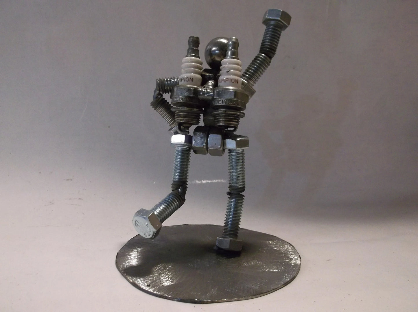 Rocket Man, Metal Bolt Figurine, Upcycled Art