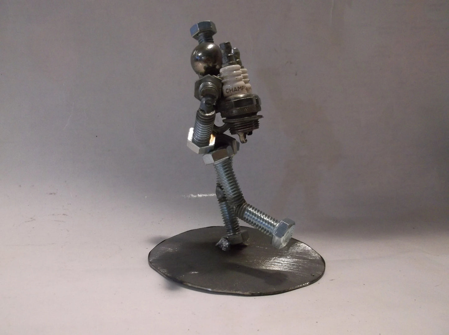 Rocket Man, Metal Bolt Figurine, Upcycled Art