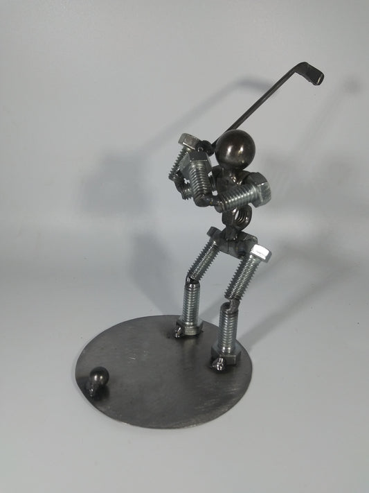 Golfer, Metal Bolt Figurine, Sports, Athlete